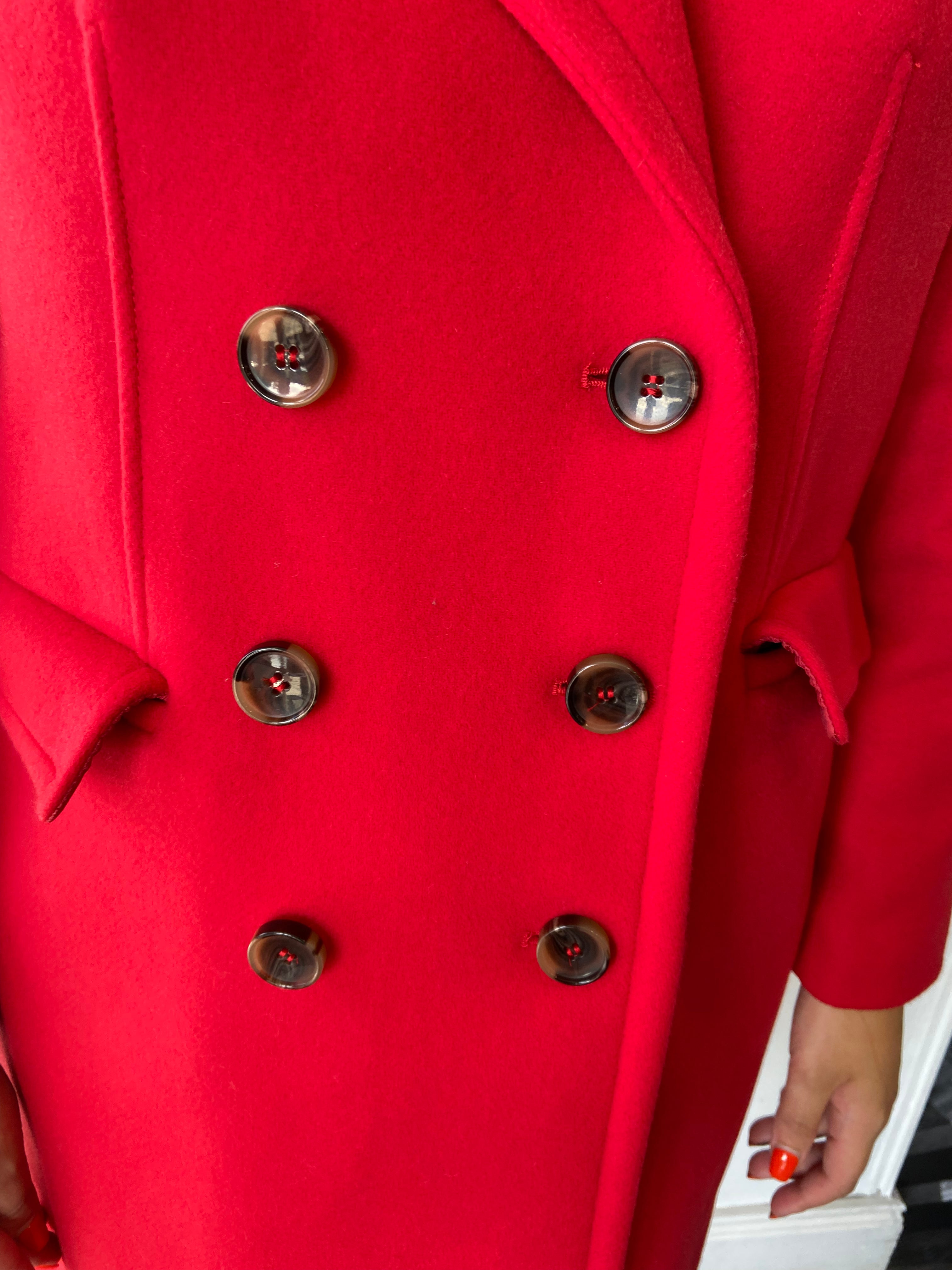 Guess red hotsell wool coat