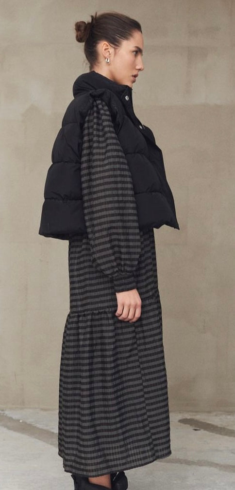 Levete Room Vela 2 Dress - Black/Khaki