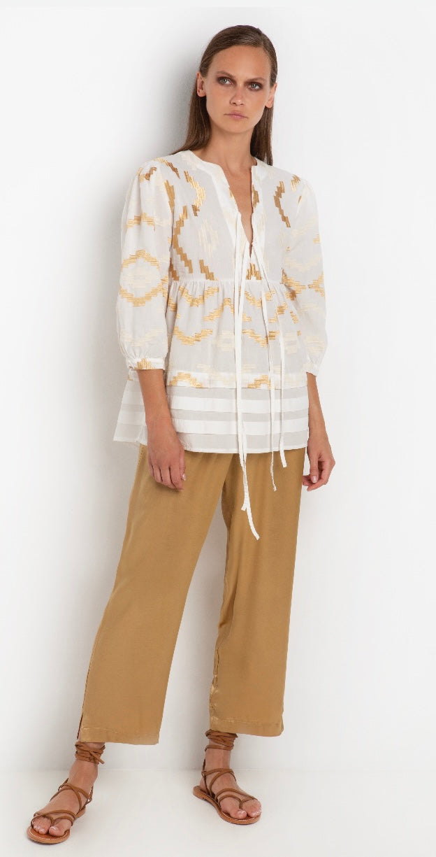 GREEK ARCHAIC KORI GOLD/WHITE TOP