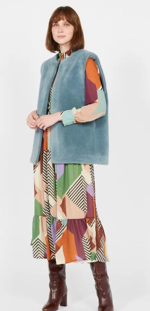 SUNCOO EDDY - Raw denim Sleeveless coat