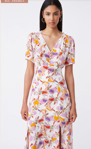 Suncoo Caitlin Buttoned floral print dress