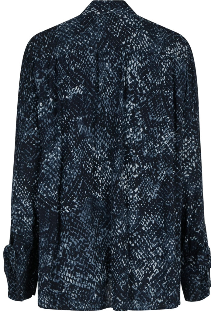 Lace blouse with print