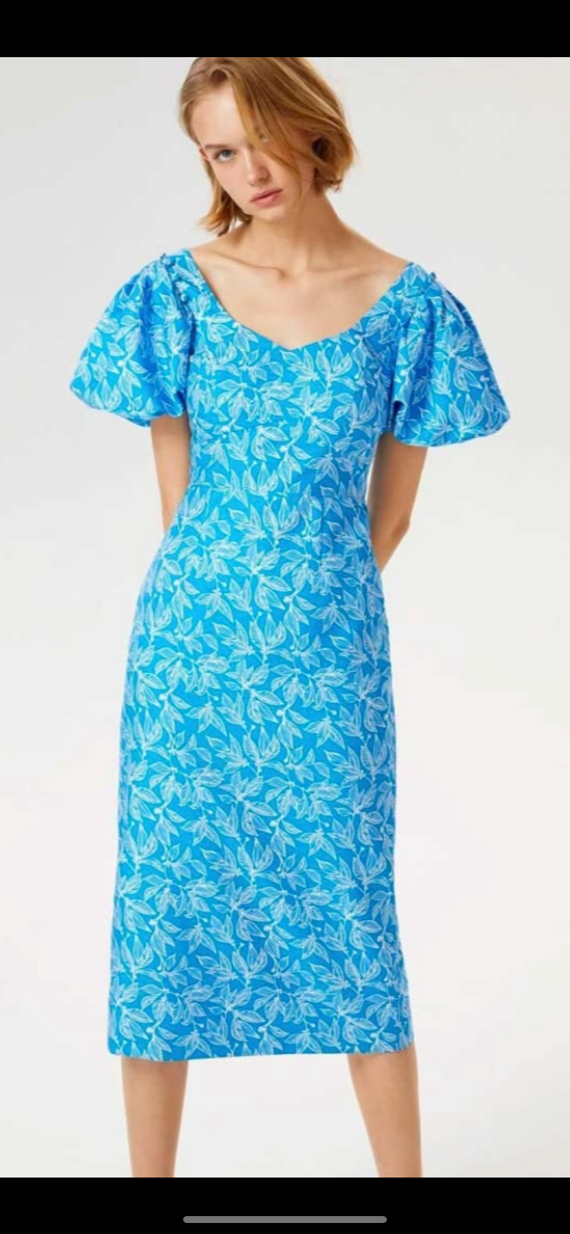 EXQUISE SKY BLUE OFF THE SHOULD DRESS