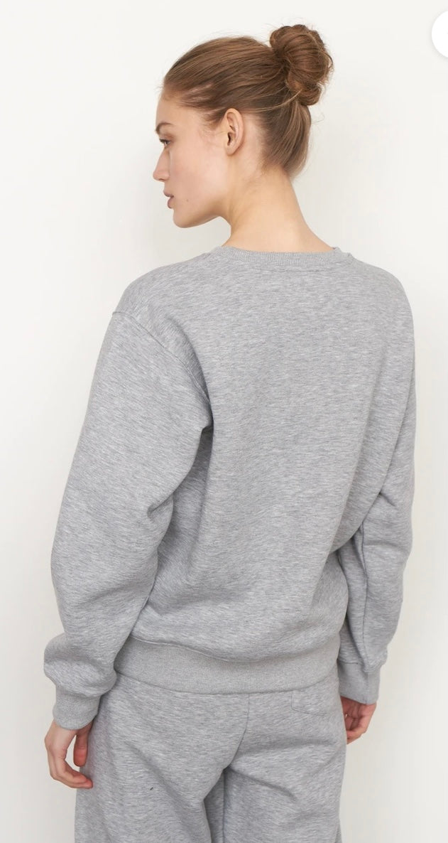 Carmella sweat o -neck in grey melange