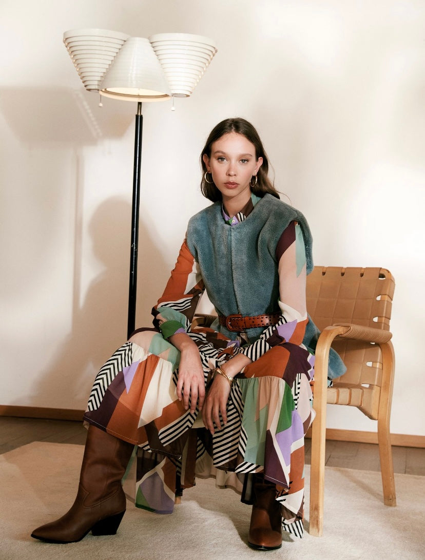 SUNCOO EDDY - Raw denim Sleeveless coat