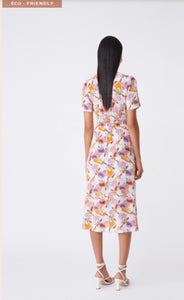 Suncoo Caitlin Buttoned floral print dress