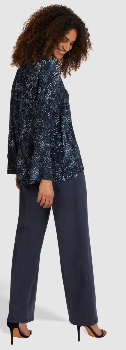 Lace blouse with print