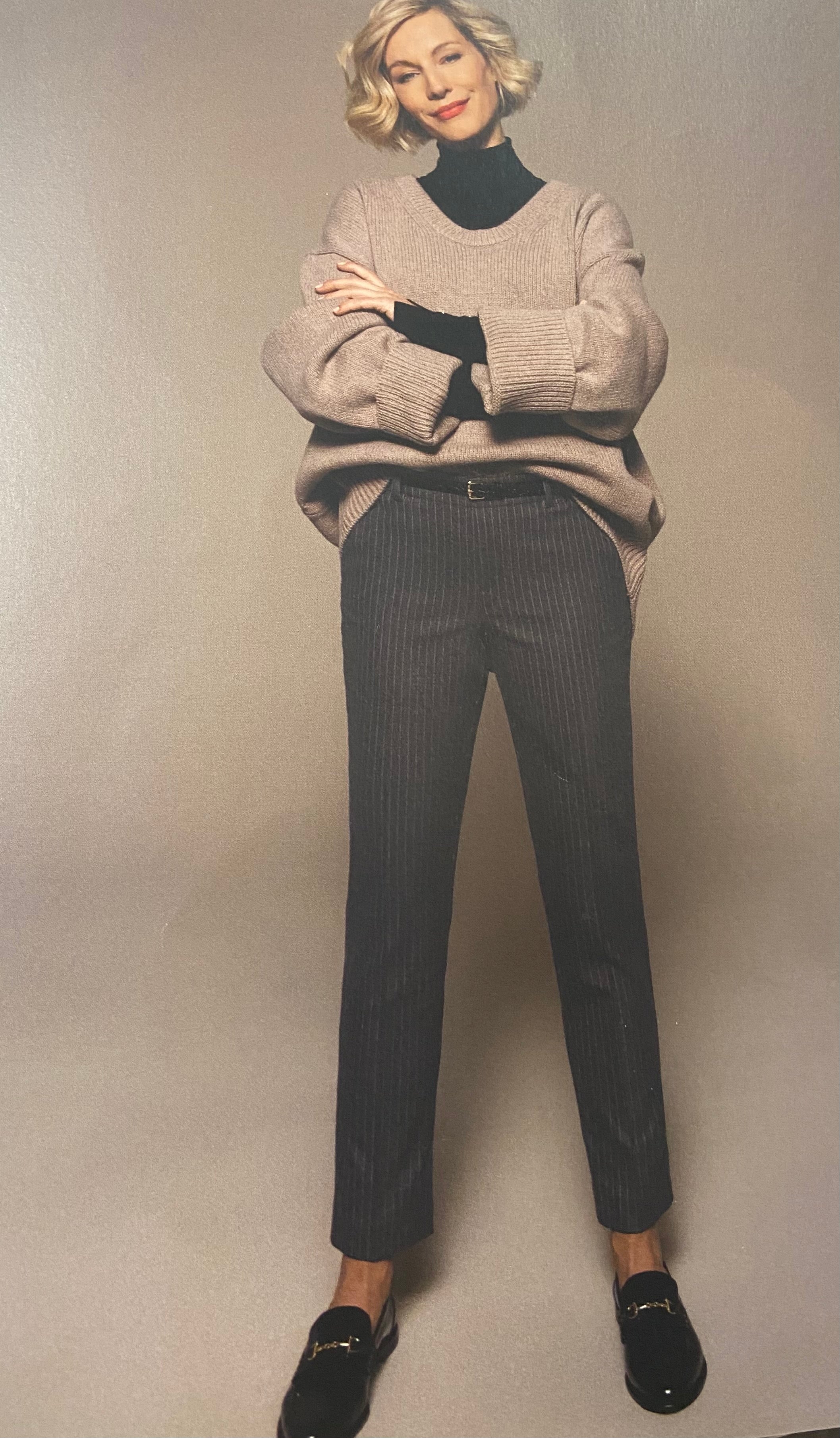 Fluor pinstripe trouser anthracite