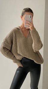 Millie sweater in taupe