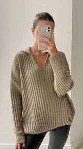 Millie sweater in taupe