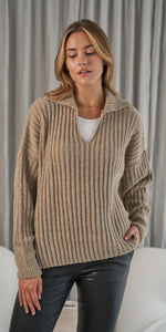 Millie sweater in taupe