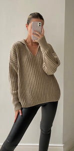 Millie sweater in taupe