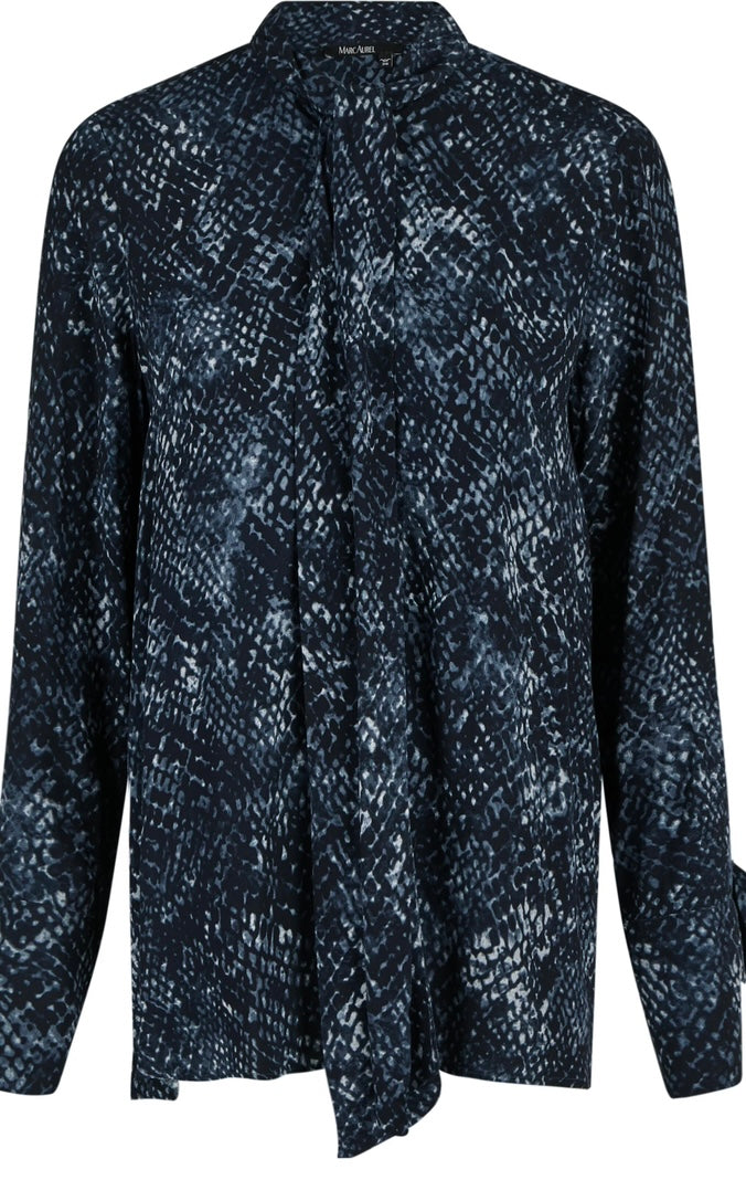 Lace blouse with print