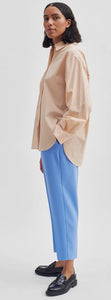 Fique Cropped Trousers in cornflower blue