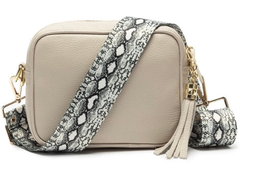 CROSSBODY STONE PYTHON STRAP Lily Clara