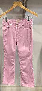 7/8 kick flare pink jeans