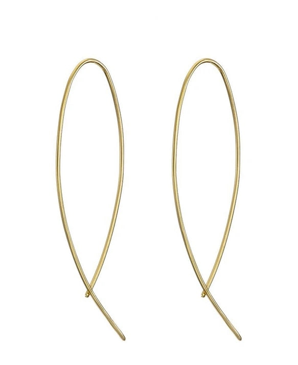 Mary K Gold Fine curve earrings