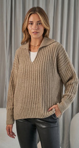 Millie sweater in taupe