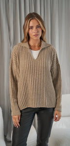 Millie sweater in taupe